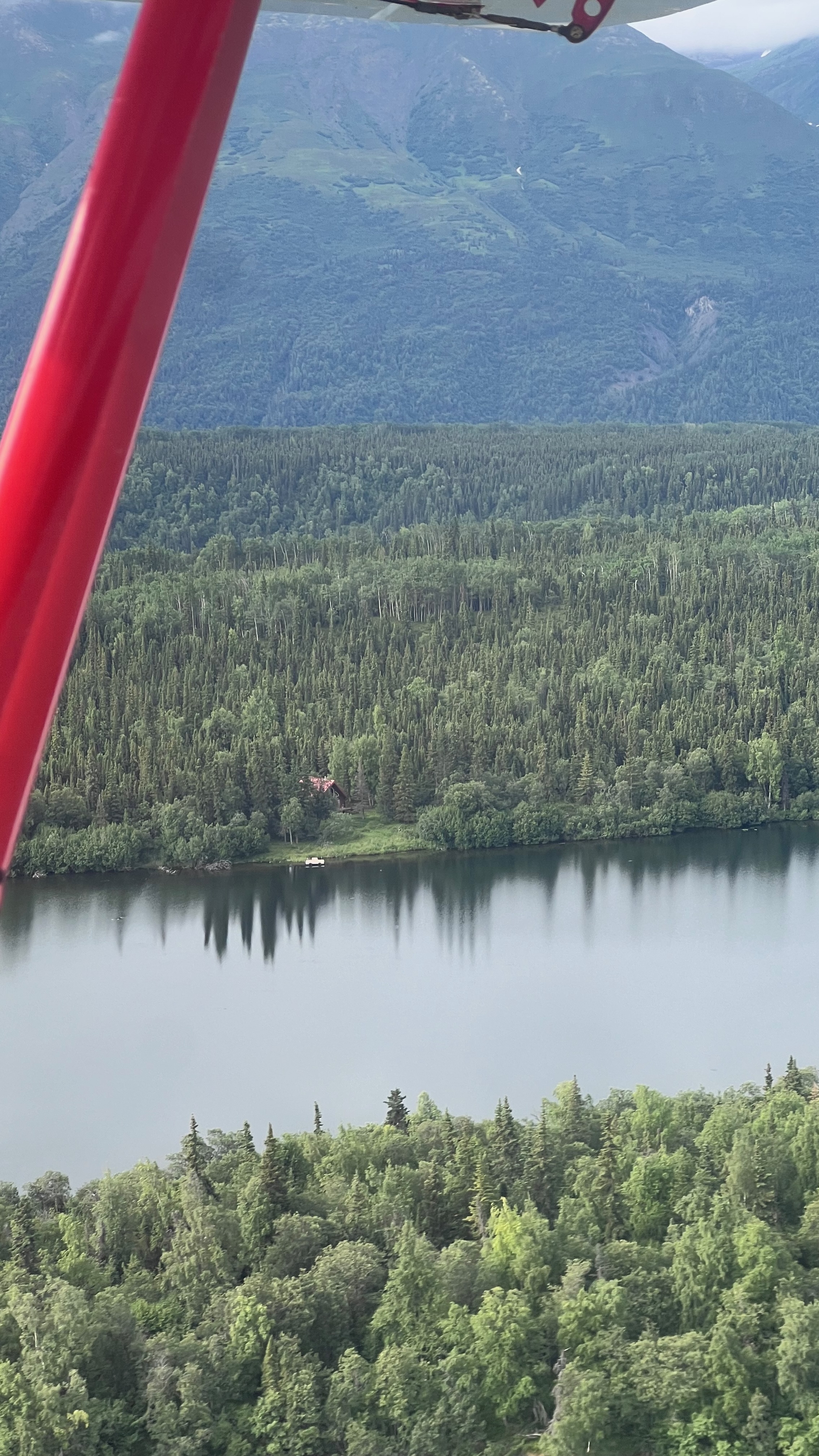 Cabin on a lake near Sheep Mountain Lodge