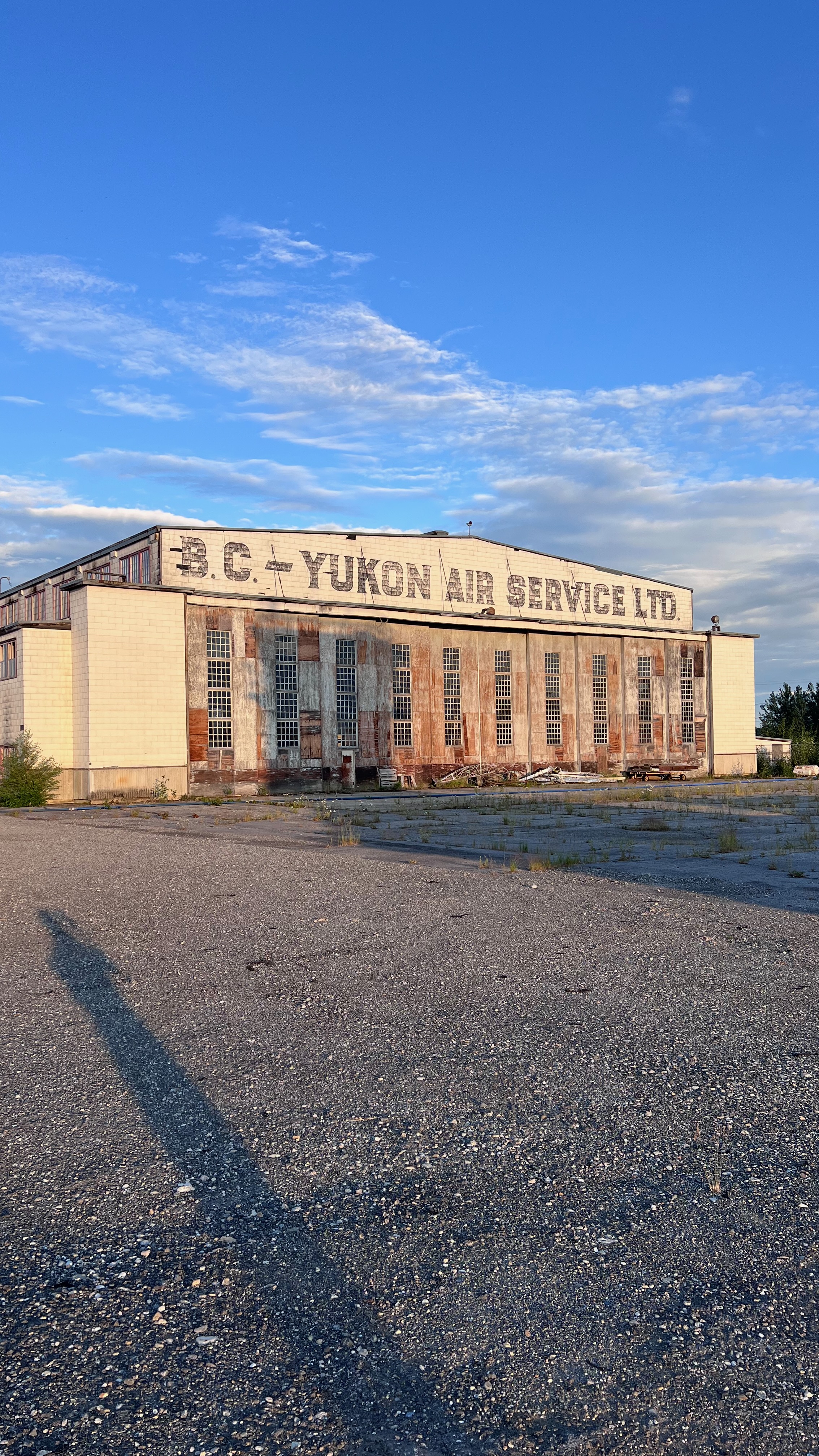 The WW2 B.C.–Yukon Air Service hangar at Watson Lake