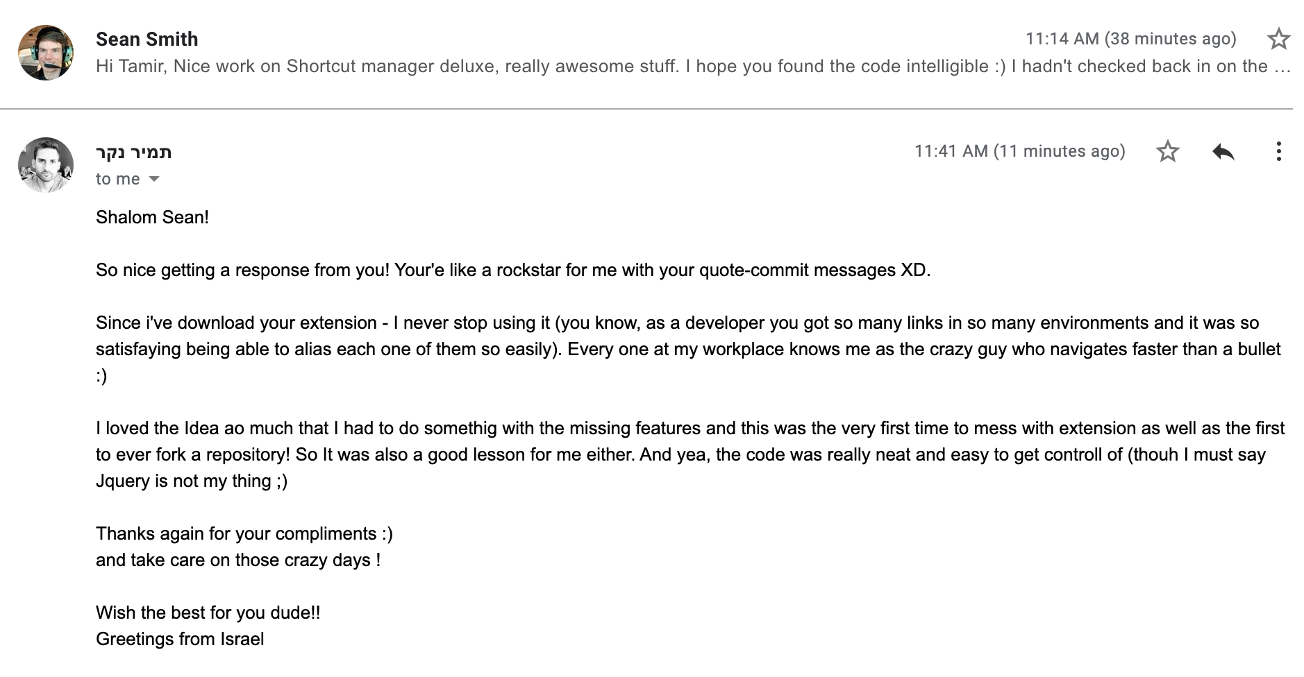 Email Response from the Developer