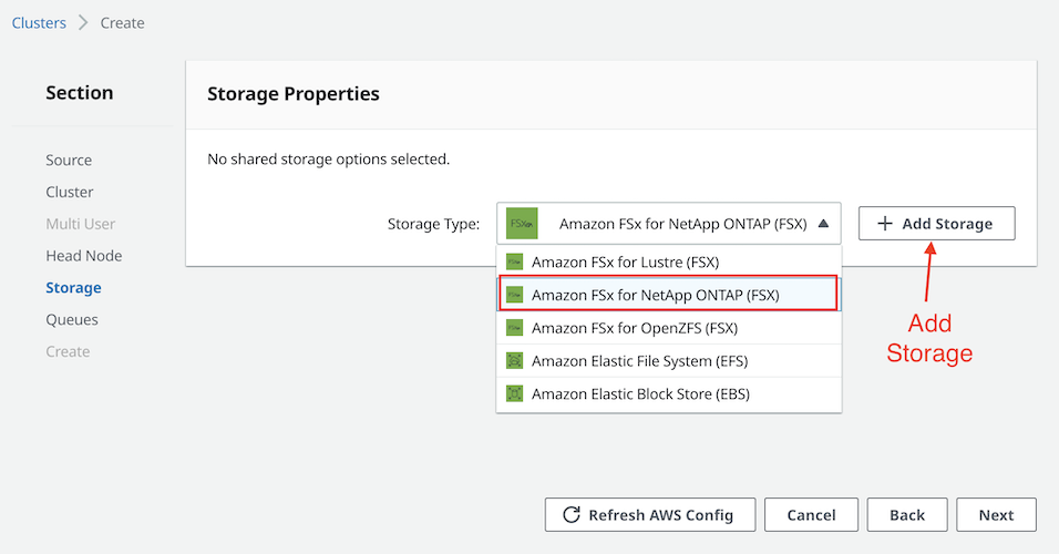 ParallelCluster Manager FSx Netapp Ontap