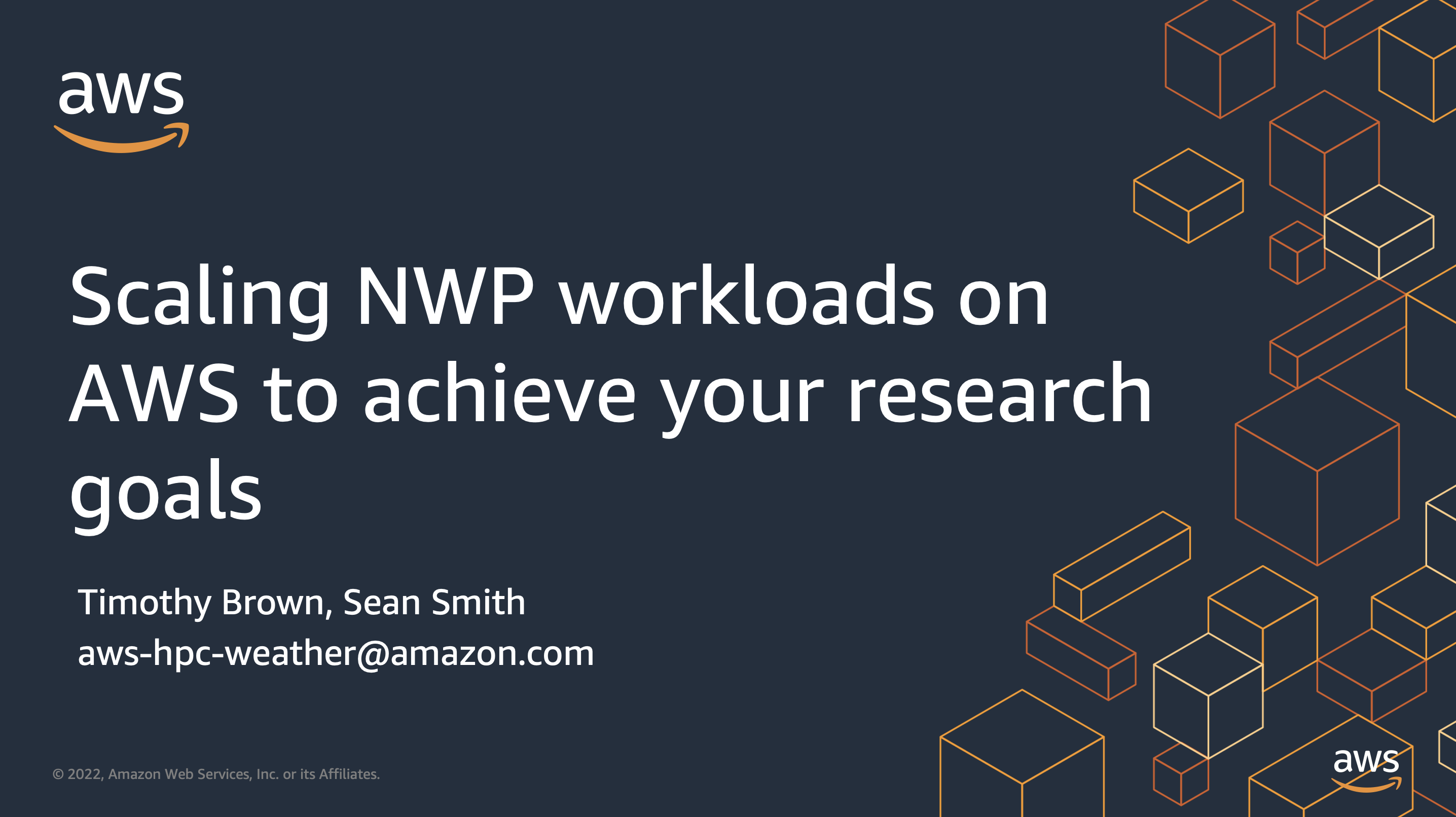Scaling NWP workloads on AWS NZRSE Talk