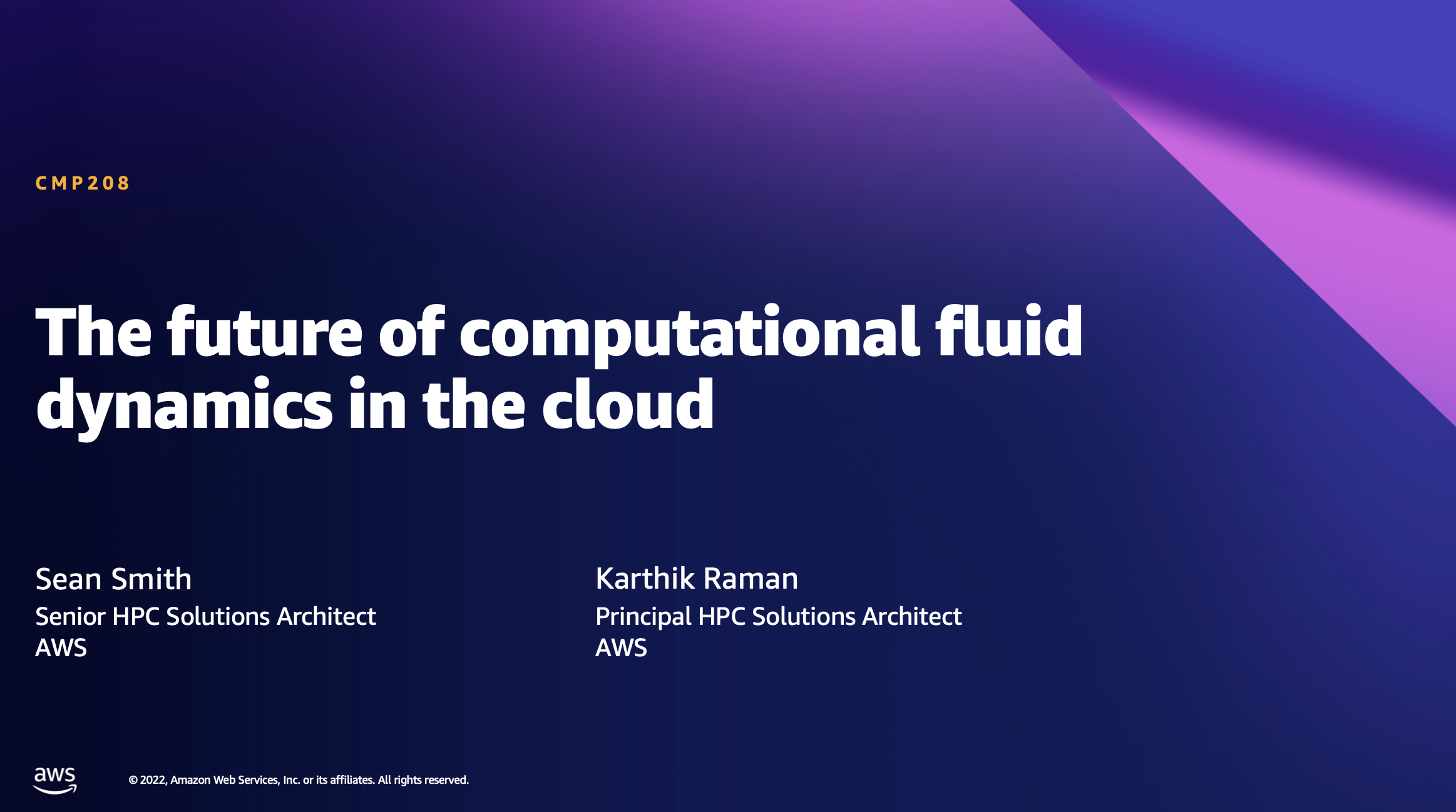 CFD in the Cloud re:Invent Talk